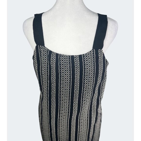 Venus Black & White Geometric Print Sleeveless Wrap Dress Beach Cover-up Medium - Picture 10 of 15